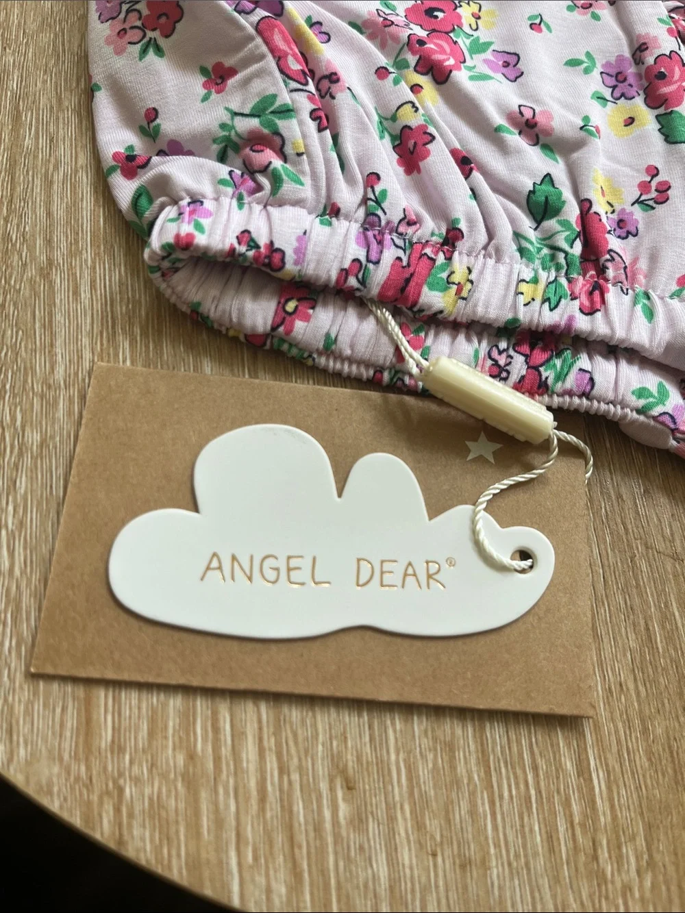 Angel Dear Pink Floral Bonnet with Ruffle Trim NWT